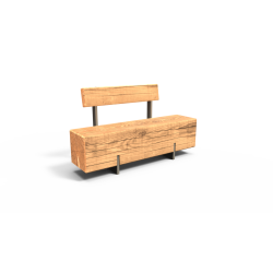 Banc en bois avec dossier modèle Pure photo détourée