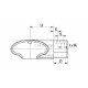 Coude tube a gorge oval 80x40mm horizontal