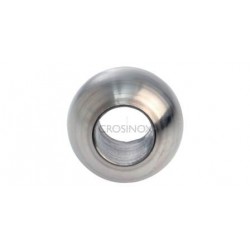 SPHERE PLEINE D30MM, AVEC TROU D10,2MM,DEBOUCHANT , AISI304 BROSSE