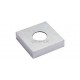 CACHE-PLATINE 102X102MM,OUVERT. D34,0MM,AISI316 BROSSE