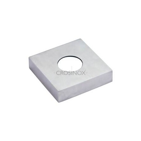 CACHE-PLATINE 102X102MM,OUVERT. D34,0MM,AISI316 BROSSE