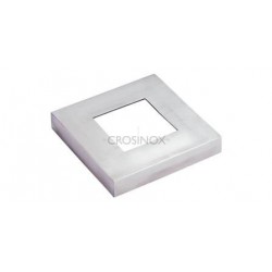 CACHE-PLATINE 72X72MM,OUVERT.25,5X25,5MM,AISI316 BROSSE