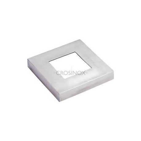 CACHE-PLATINE 72X72MM,OUVERT.25,5X25,5MM,AISI316 BROSSE