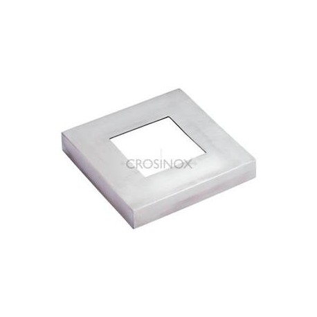 CACHE-PLATINE 105X105MM,OUVERT.40,5X40,5M,AISI316 BROSSE