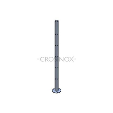 POTEAU DE GARDE-CORPS D42,4 X 2,0 MM,AISI304, 10X TROU ANGLE D10,2 M