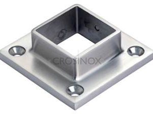 PLATINE SOL/MUR POUR 40X40X2MM,AISI316 BROSSE