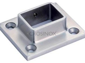 PLATINE SOL/MUR POUR 30X50X2MM,AISI316 BROSSE