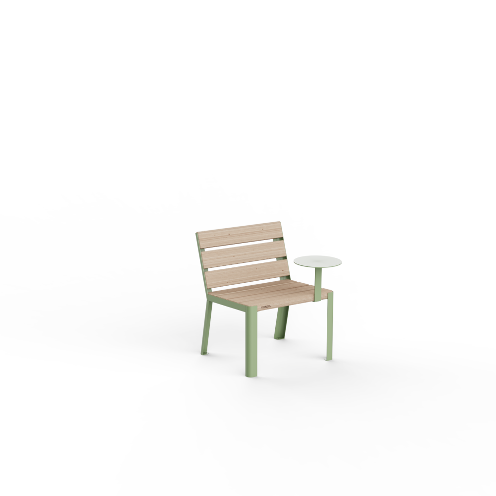 Chaise VONDA — acier et bois