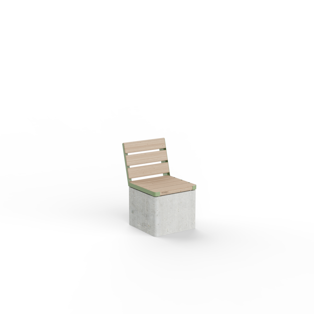 VONDA chaise sur socle