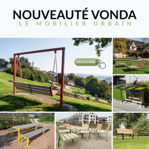 POP UP Mobilier urbain Vonda, une exclusivité CROSO France