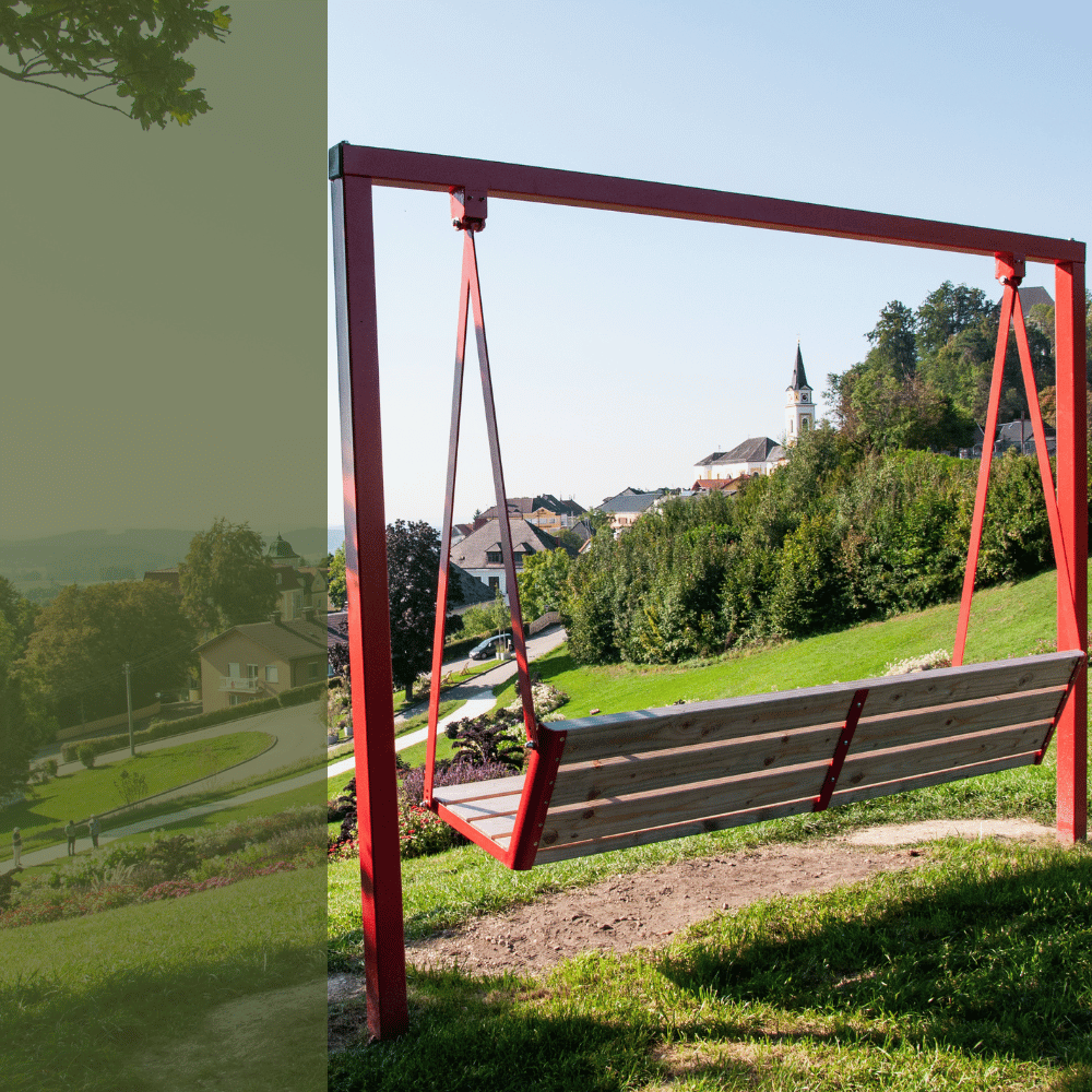 Mobilier urbain : les balancelles de Vonda, une exclusivité CROSO France