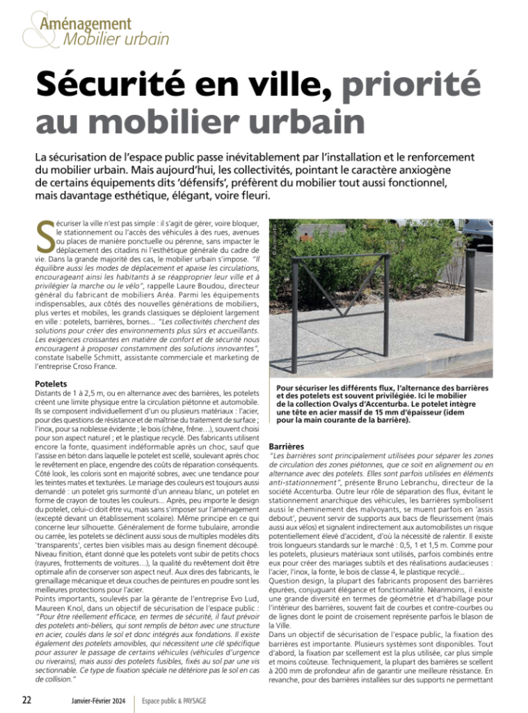 Aménagement et mobilier urbain
