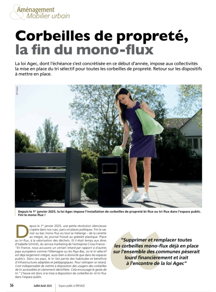 Aménagement et mobilier urbain