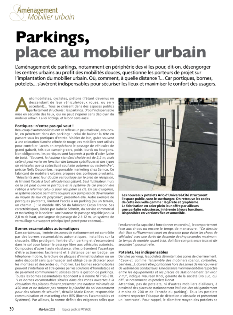 Aménagement et mobilier urbain