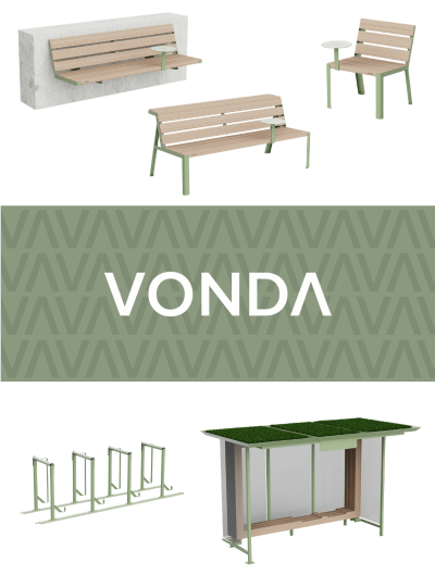 Catalogue Mobilier urbain Vonda, une exclusivité CROSO France