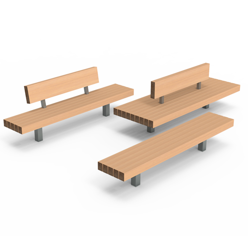 Mobilier urbain les bancs gamme Modulo